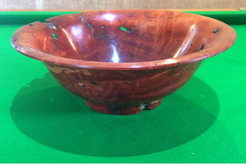 Decorative Red Gum High Sided Fruit Bowl